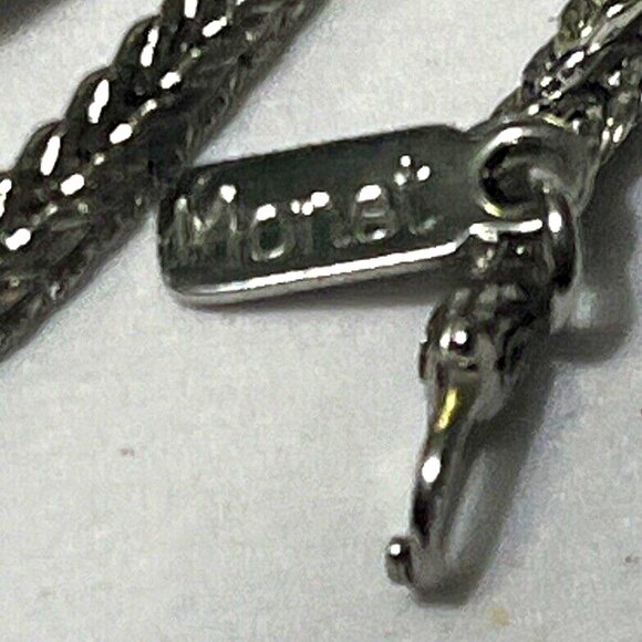 Signed Monet Silver Tone Serpentine 30 Inch Chain Necklace - Picture 5 of 5